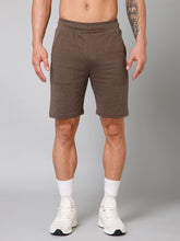 RS CASUAL COTTON MELANGE SHORTS-BROWN